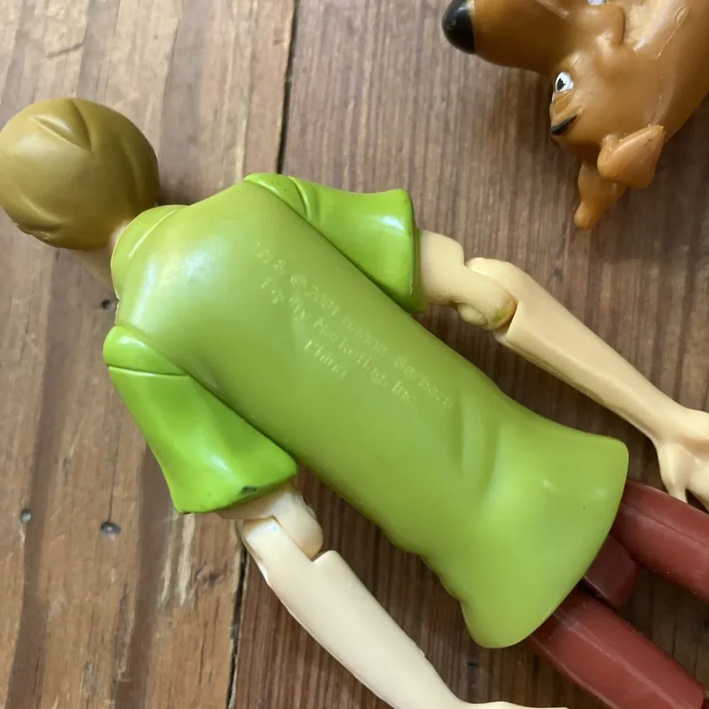 Vintage 2001 Hanna Barbera Scooby Doo Shaggy Poseable Figures 4.5“